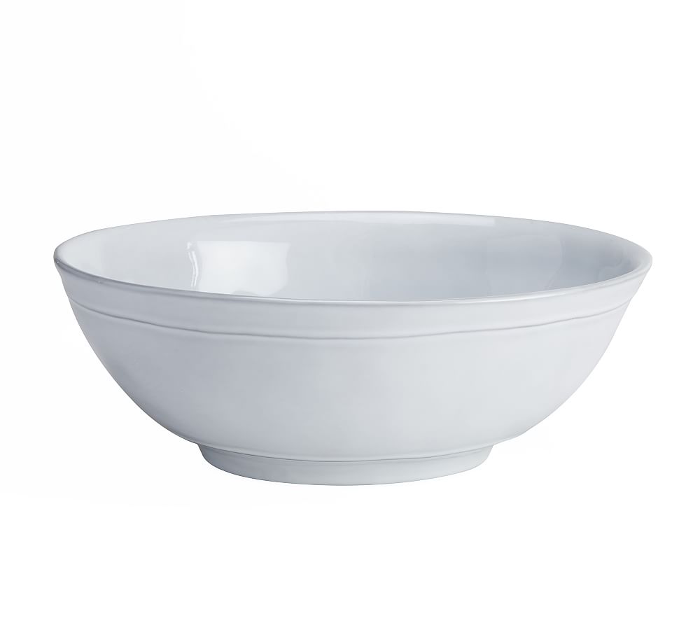 Cambria Handcrafted Stoneware Oval Serving Bowl - Fog Color