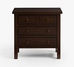 Farmhouse 28.5&quot; 4-Drawer Nightstand, Espresso