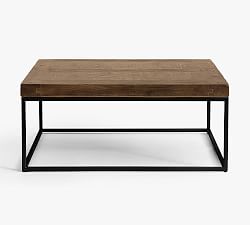 Malcolm Square Coffee Table, Glazed Pine