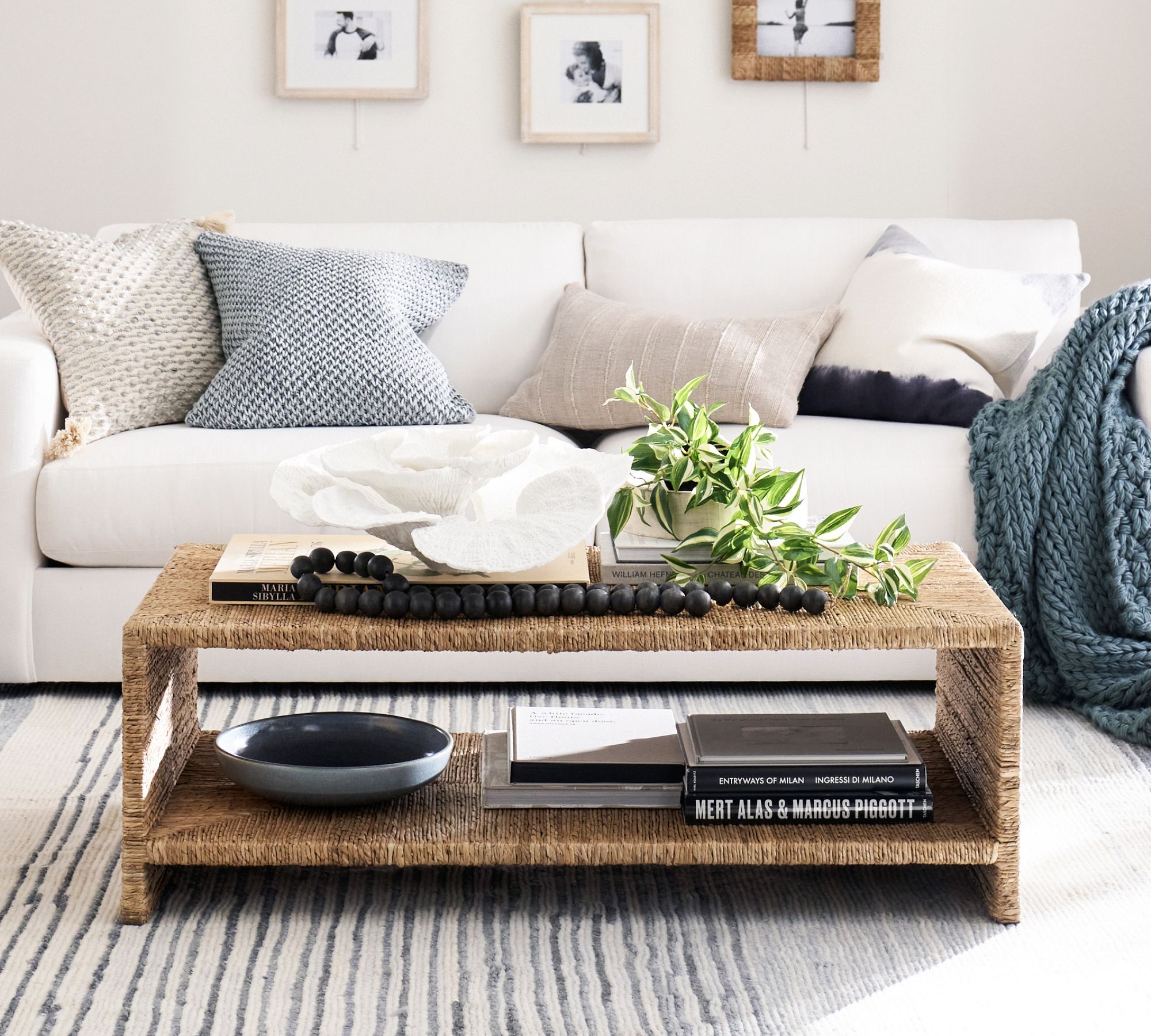 Malibu Rectangular Woven Coffee Table (48")