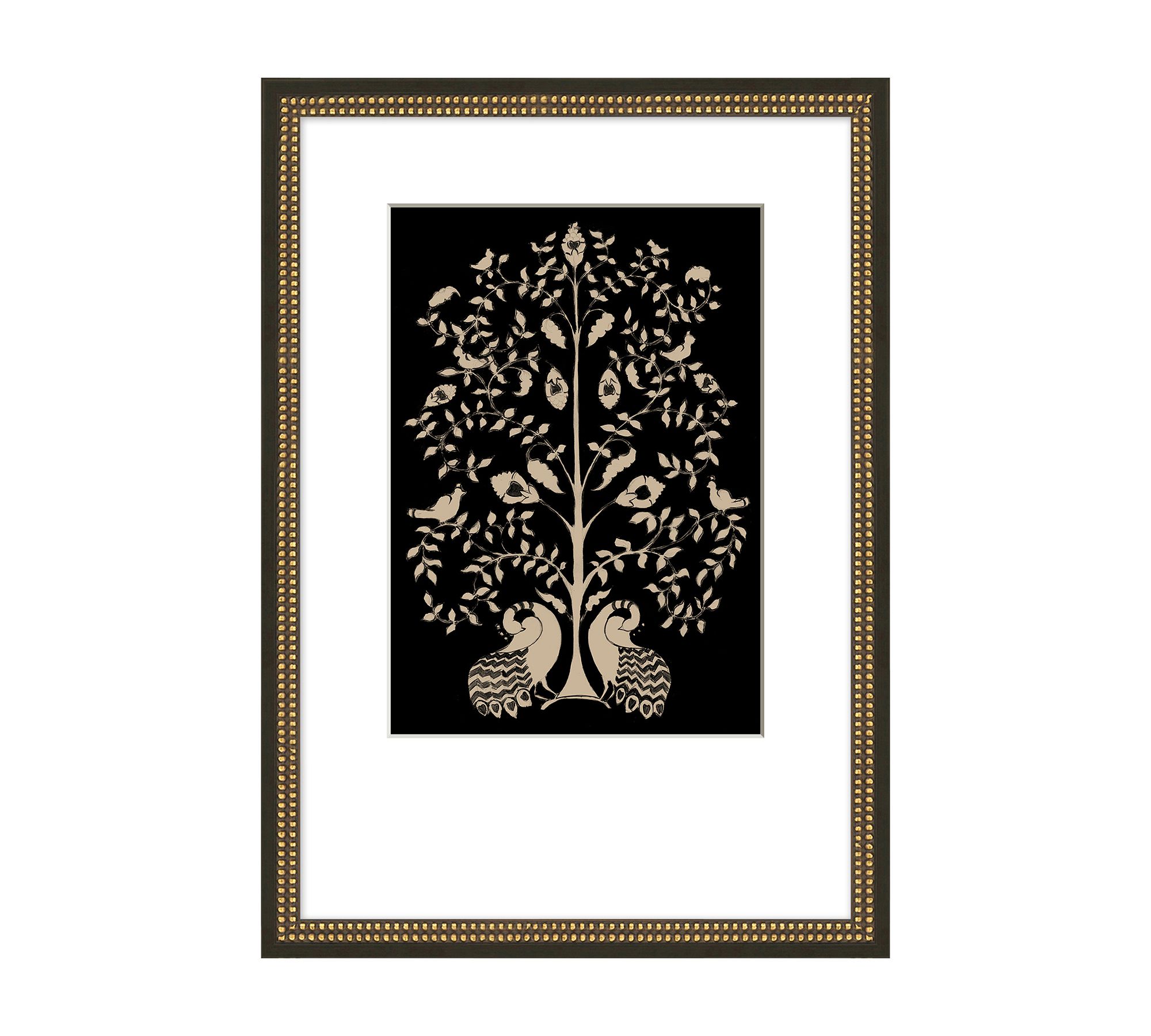 Chinoiserie Black Framed Print