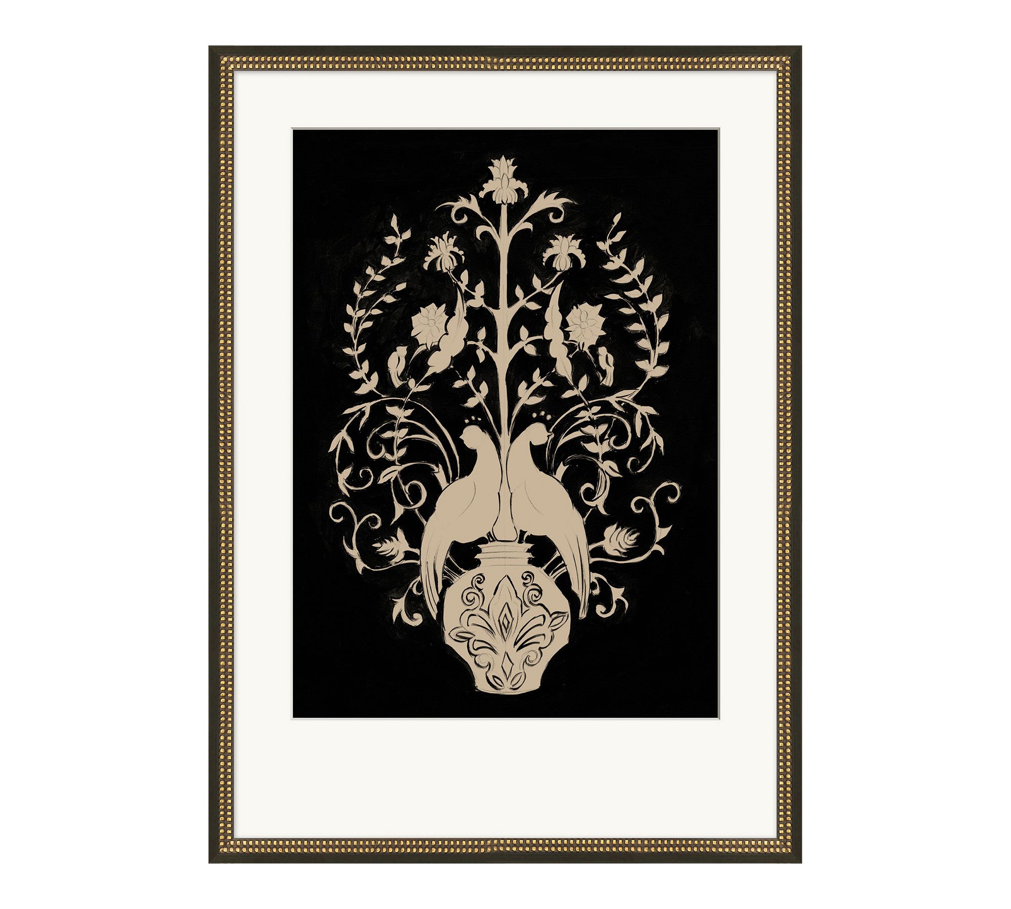 Chinoiserie Black Framed Print