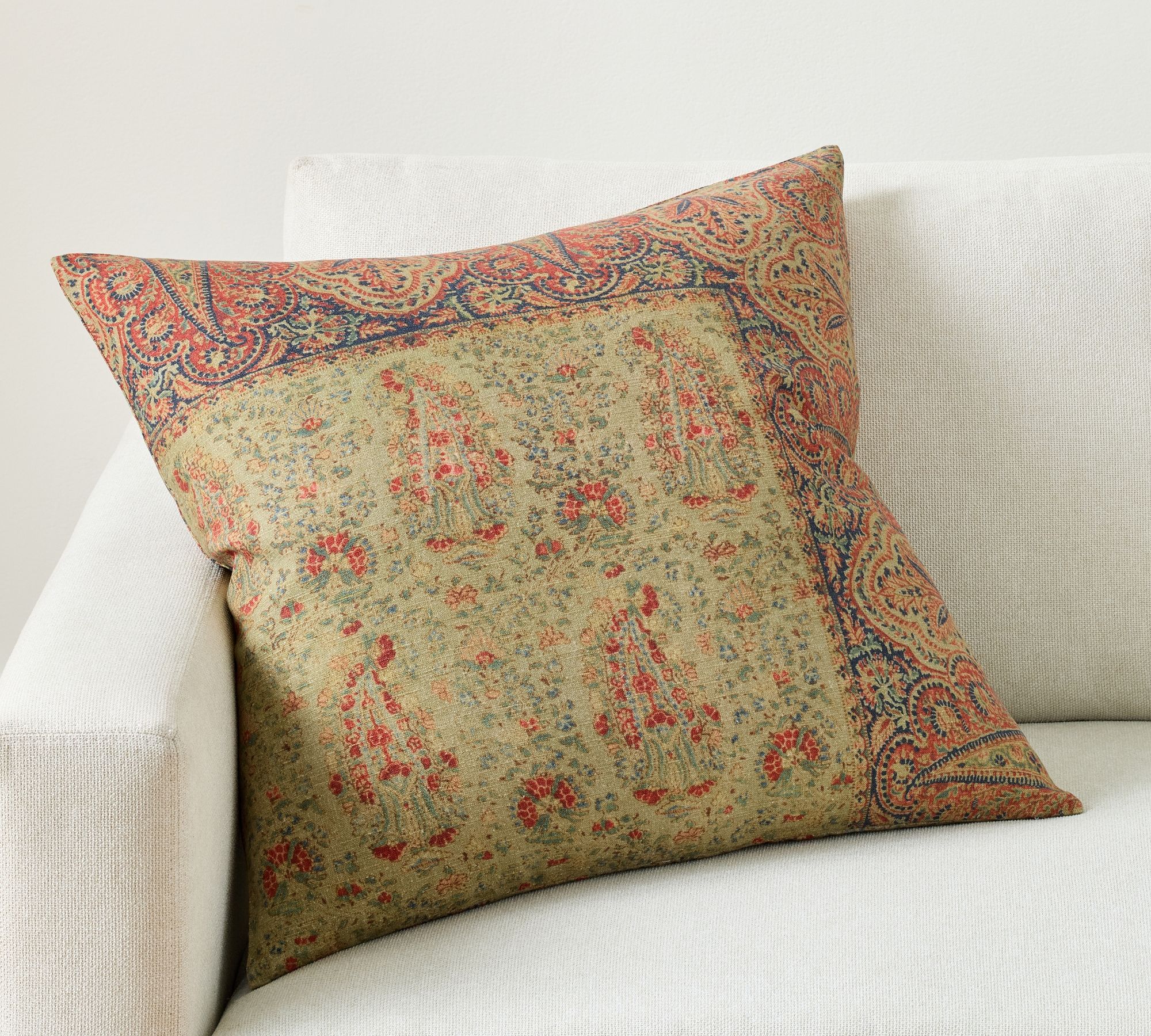 Auburn Paisley Printed Pillow