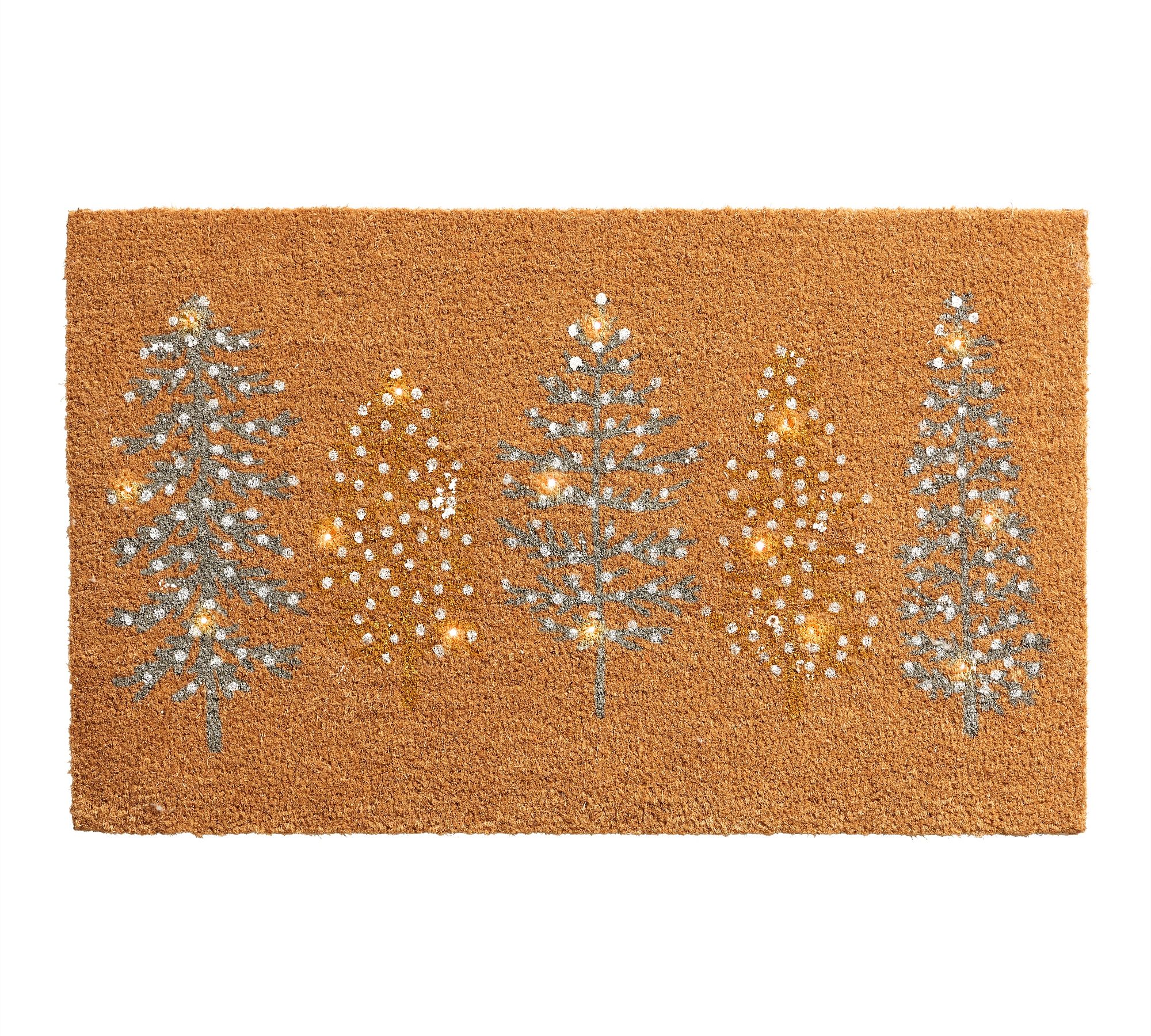 Metallic Trees Light Up Doormat