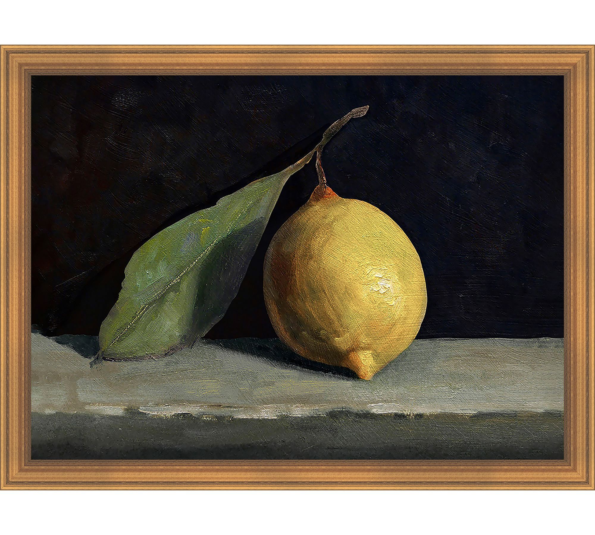 Lemon Still Life Framed Canvas