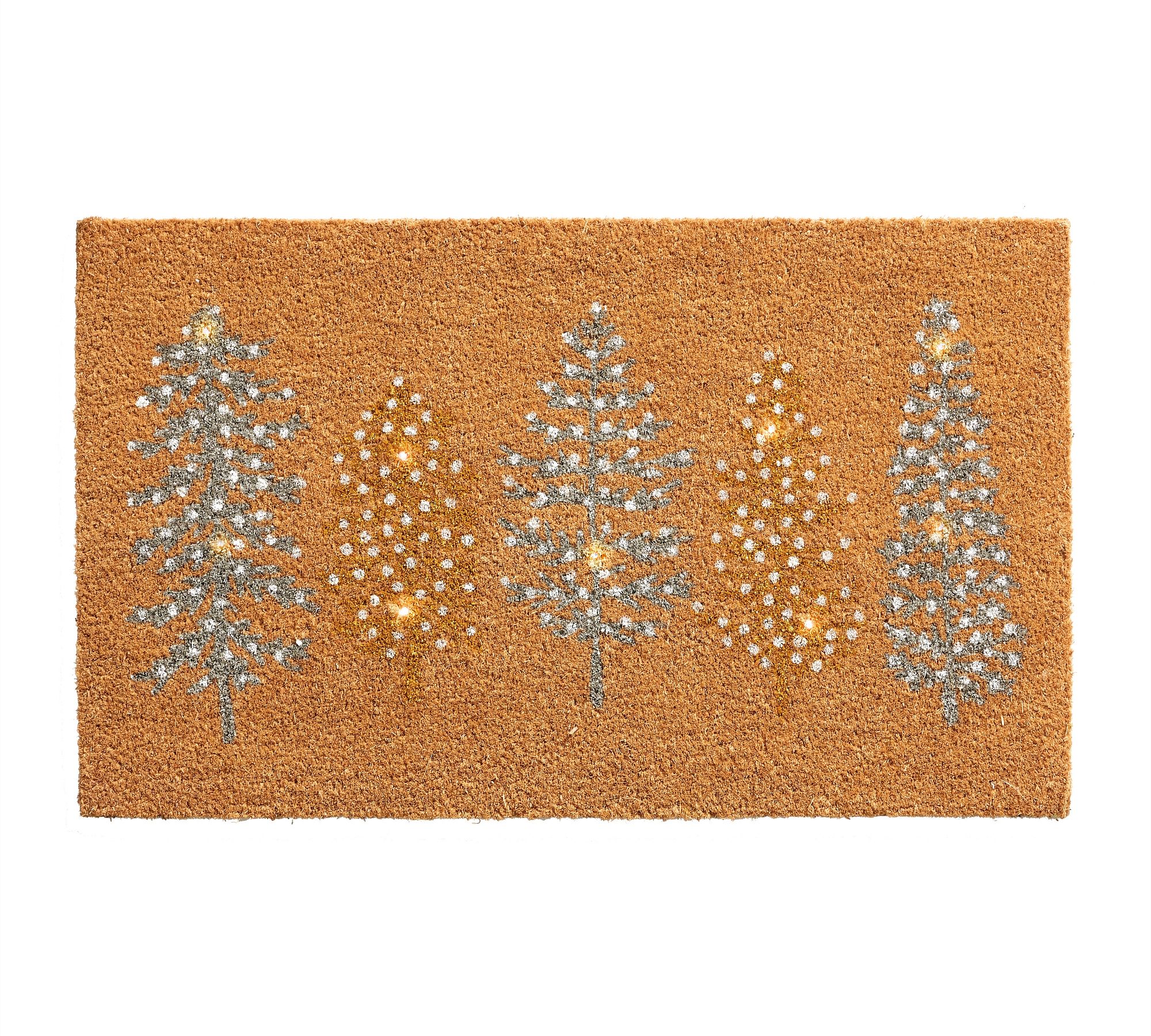 Metallic Trees Light Up Doormat