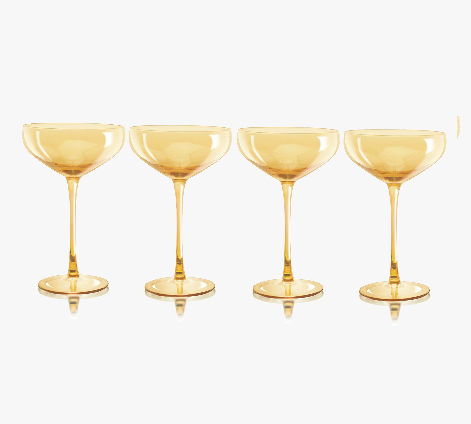 Flora Champagne Glasses, Set of 4