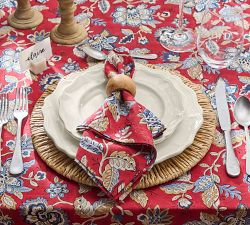 Scarlett Block Print Cotton Napkins - Set of 4