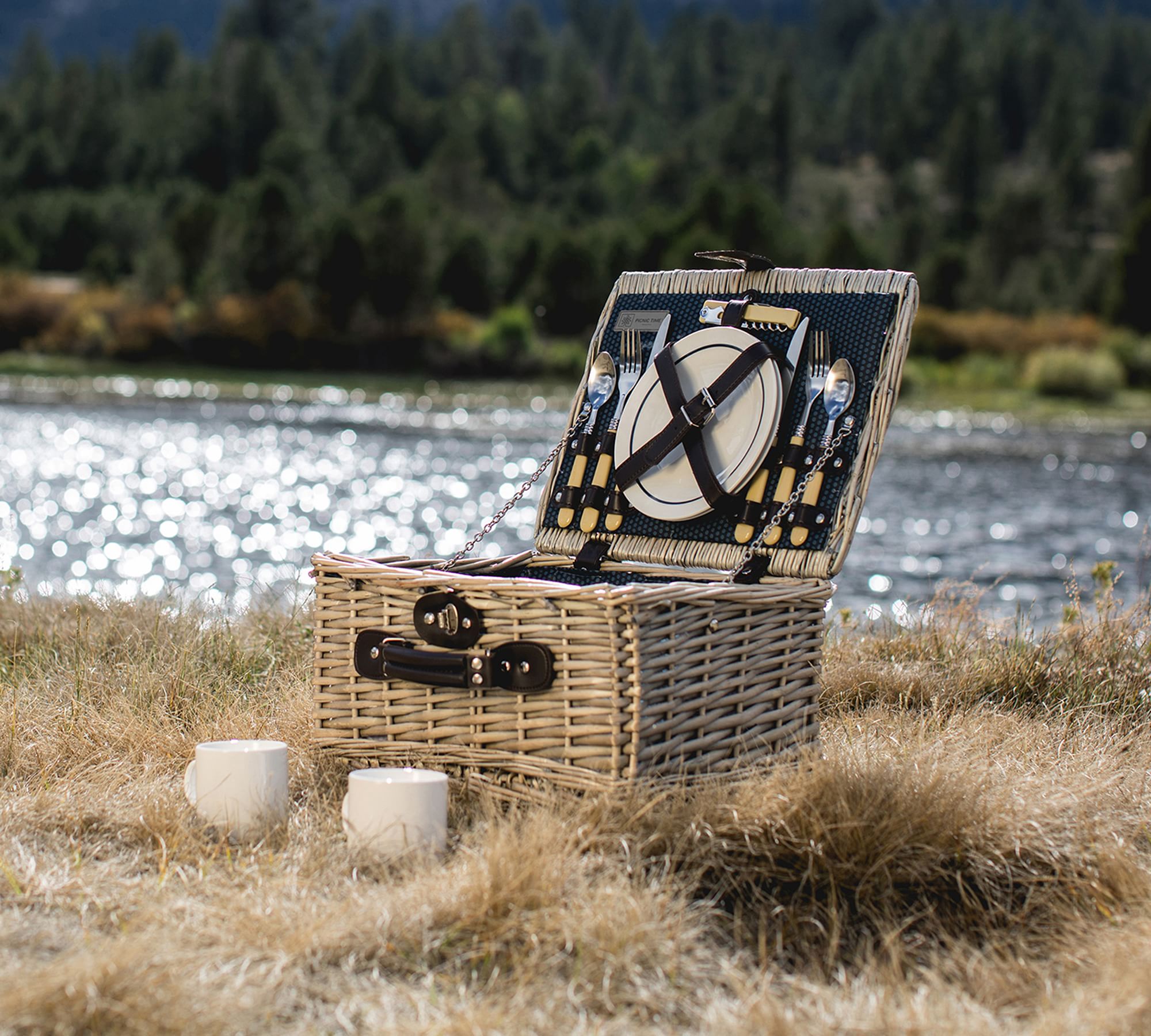 Del Mar Picnic Basket - Set For 2