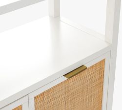 Westly Cane Open Bookcase with Doors (36&quot;)