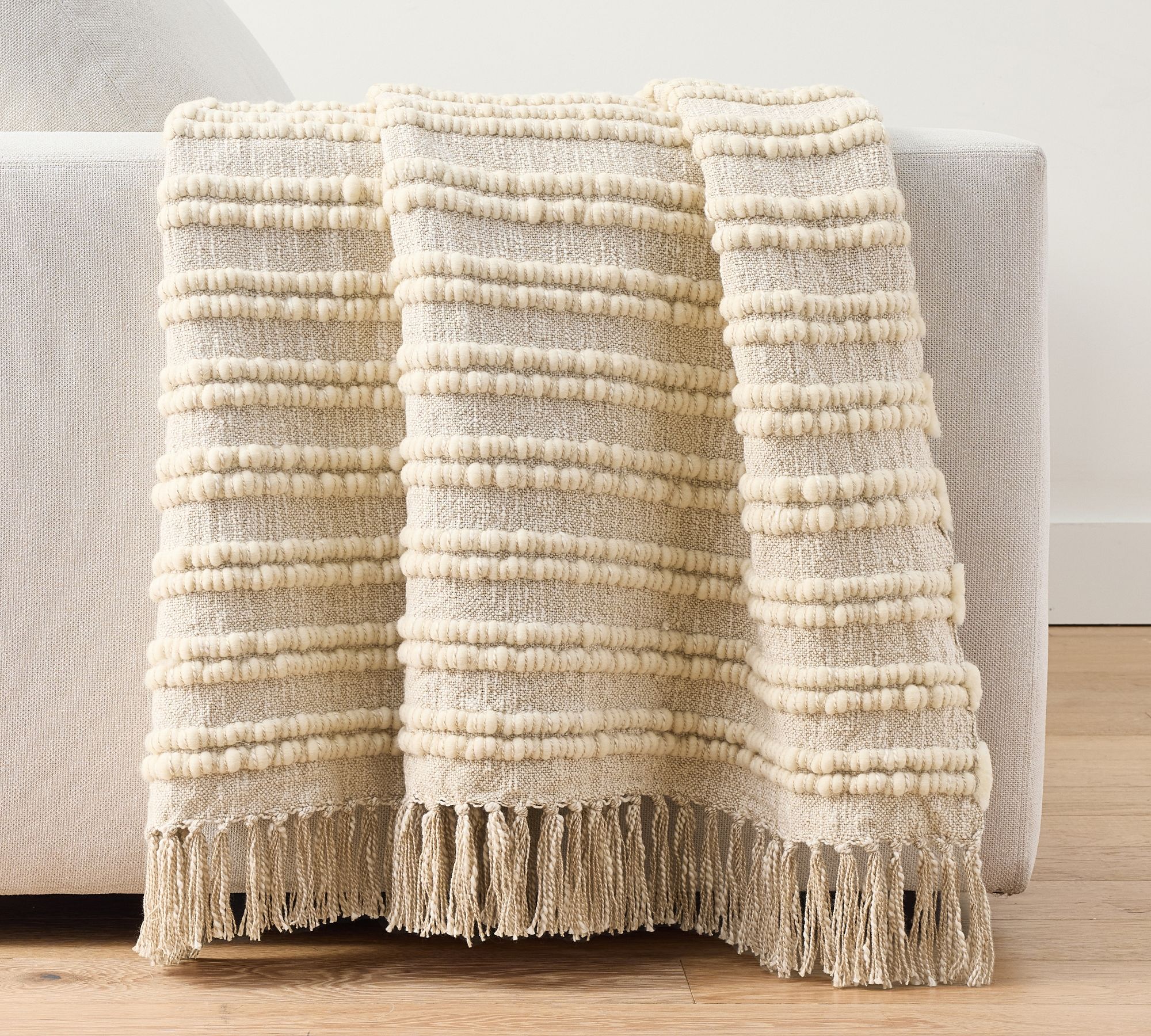 Pottery Barn Bryn Textured Woven Throw The Summit at Fritz Farm