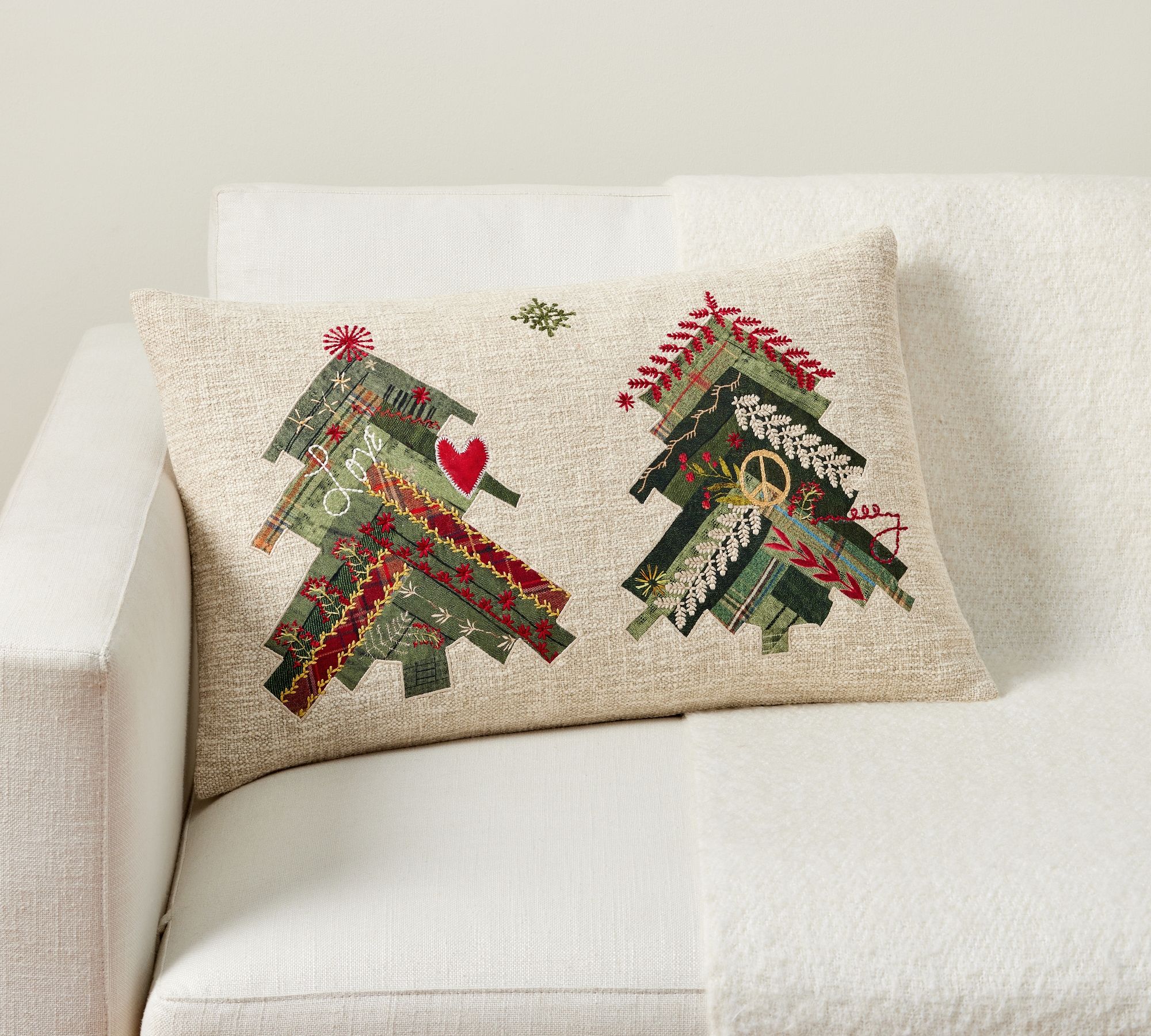 Dream Patchwork Tree Lumbar Pillow