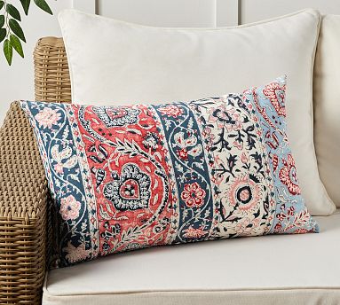 Karina Printed Outdoor Lumbar Pillow Pottery Barn