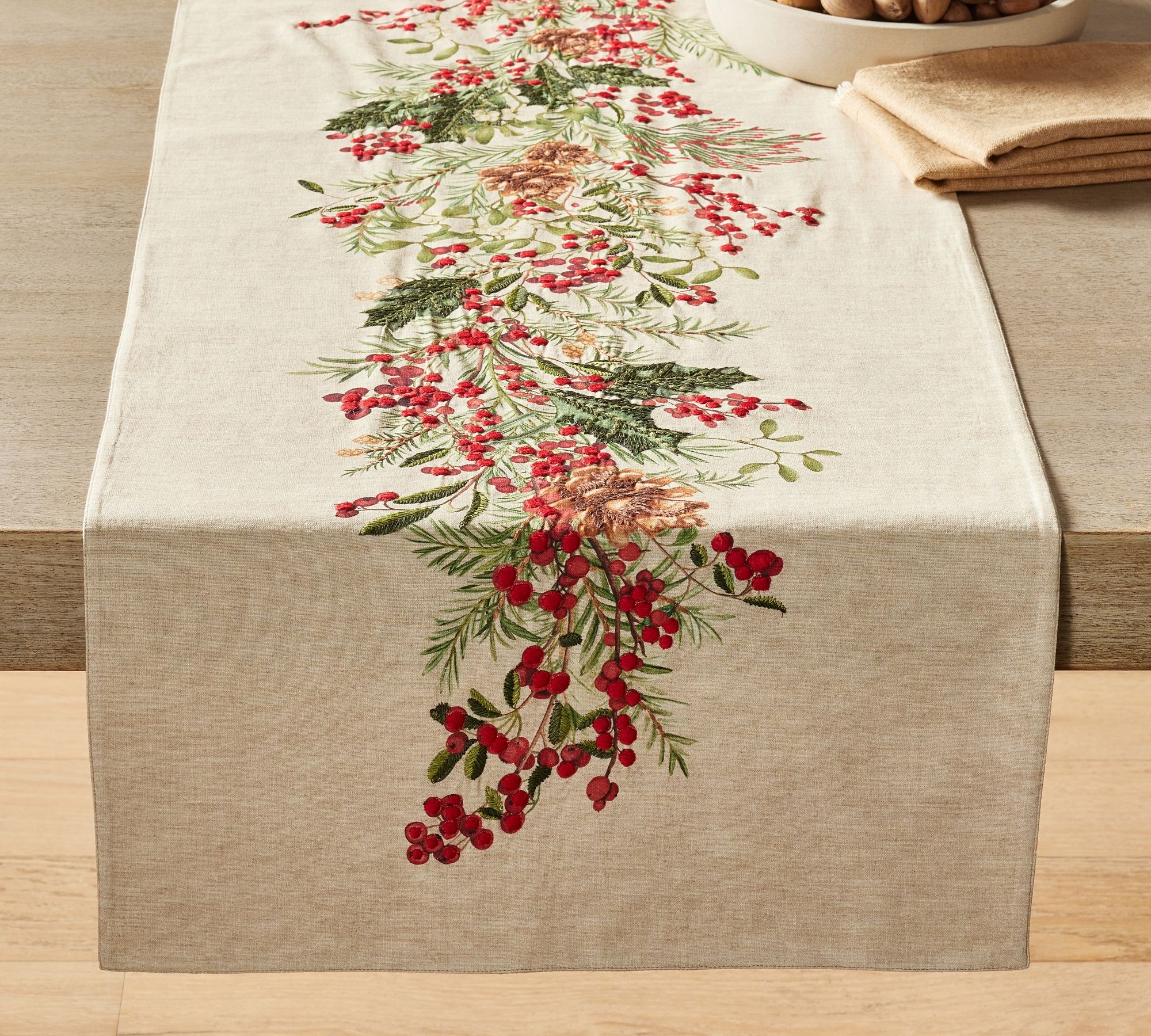 Holly Berry Table Runner