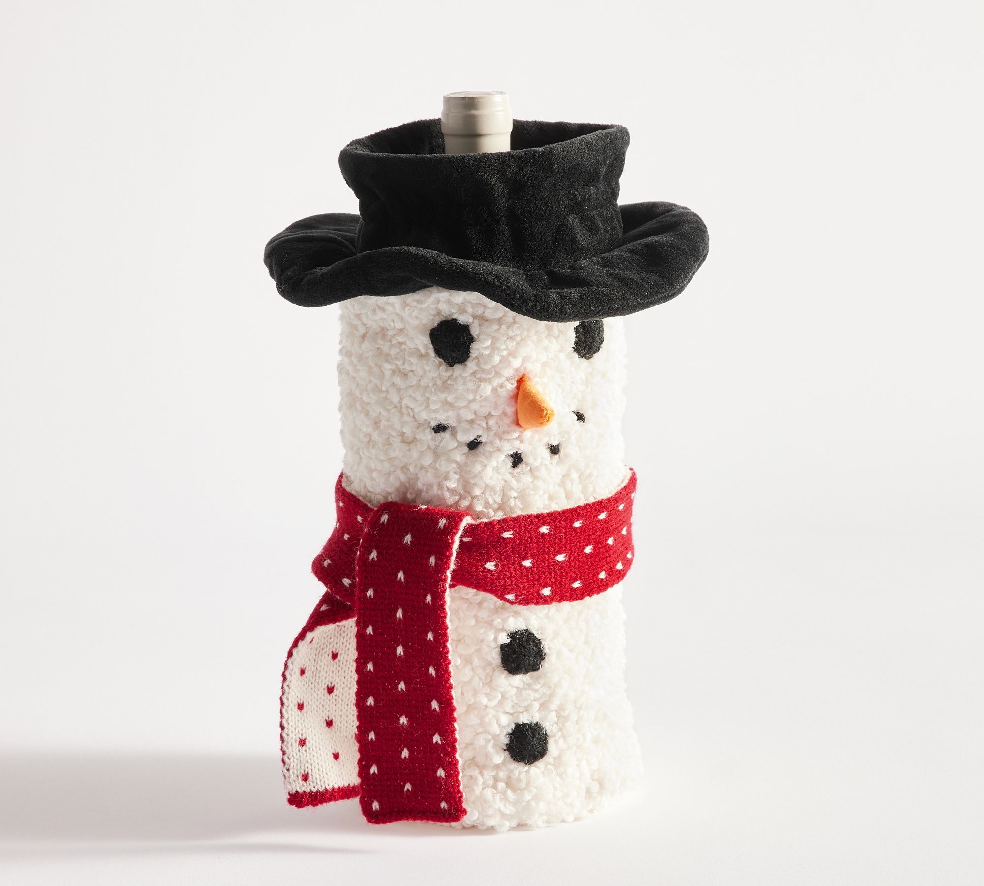 Snowman Figural Wine Bag