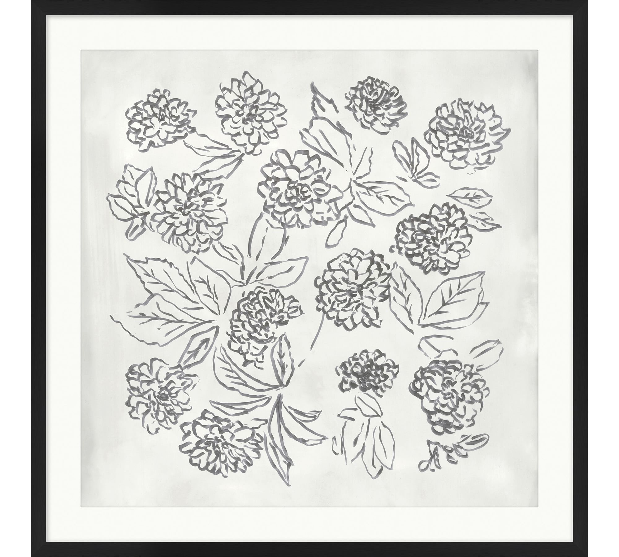 Blooming Sketch Framed Print