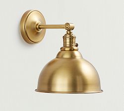 Metal Bell Straight Arm Sconce (10'')