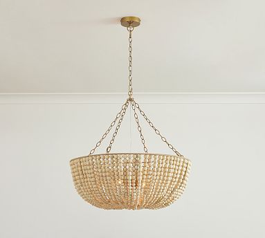 Bristol Wood Bead Chandelier