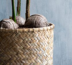 Handwoven Bohemian Cylinder Indoor/Outdoor Planter