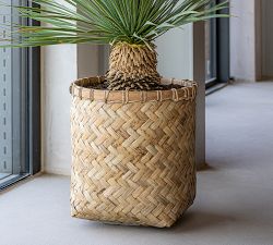 Handwoven Bohemian Cylinder Indoor/Outdoor Planter