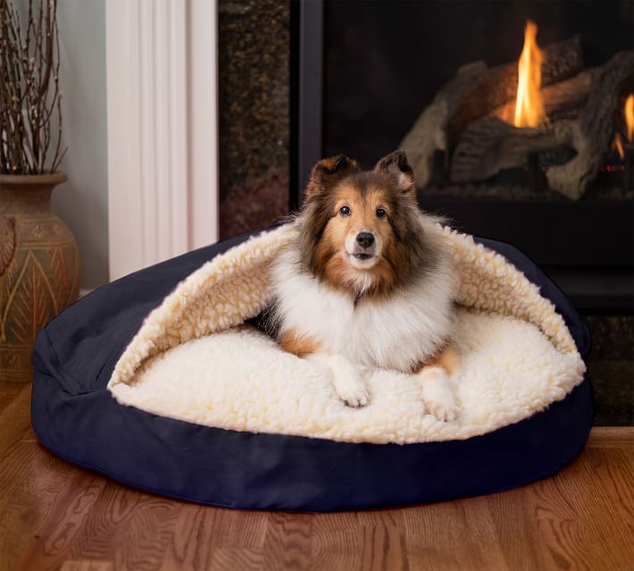 Cave style dog bed hotsell