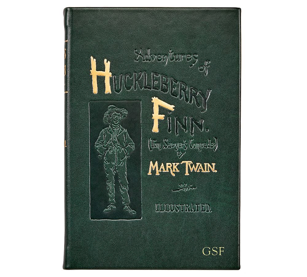 Huckleberry Finn by Mark Twain Leather-Bound Book