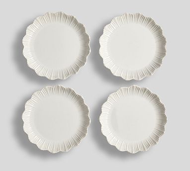 Monique Lhuillier Claudia Outdoor Melamine Appetizer Plates Set of 4 Pottery Barn