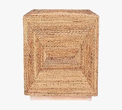 Astor Square Seagrass Accent Table