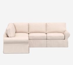 PB Basic Slipcovered 2-Piece L-Shaped Sectional (166&quot;)