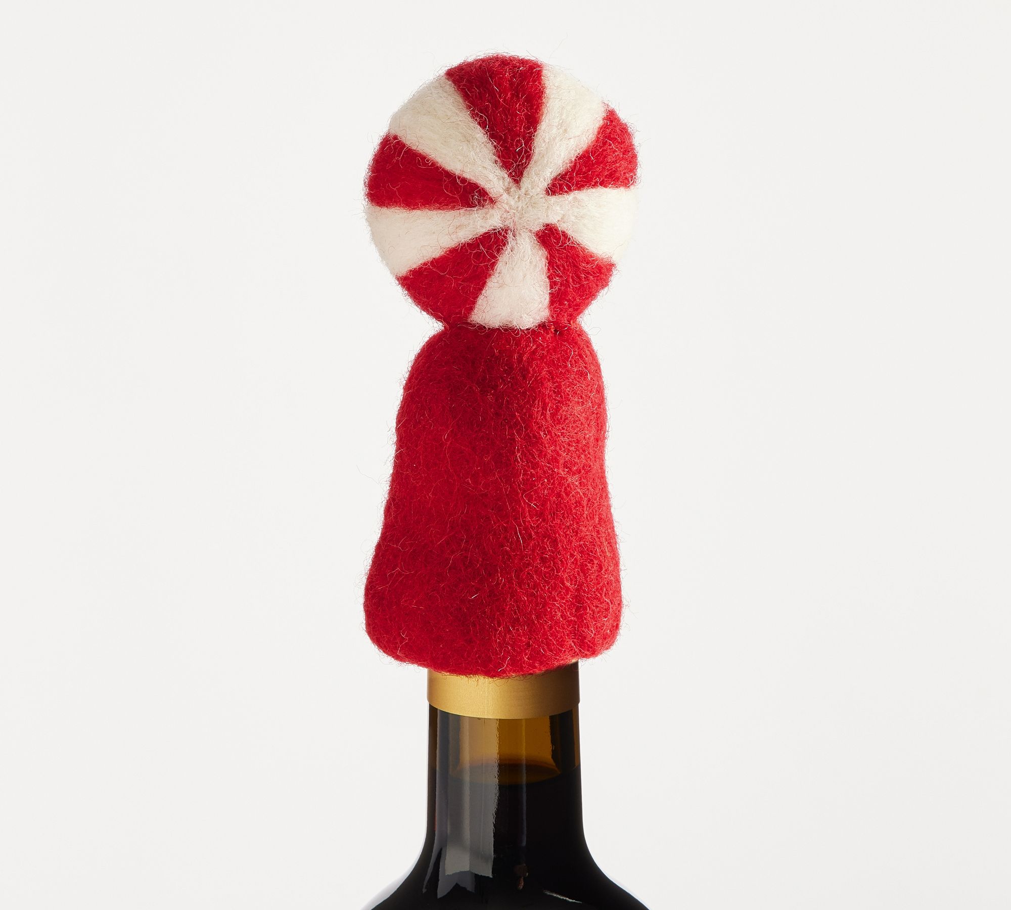 Peppermint Swirl Wine Topper