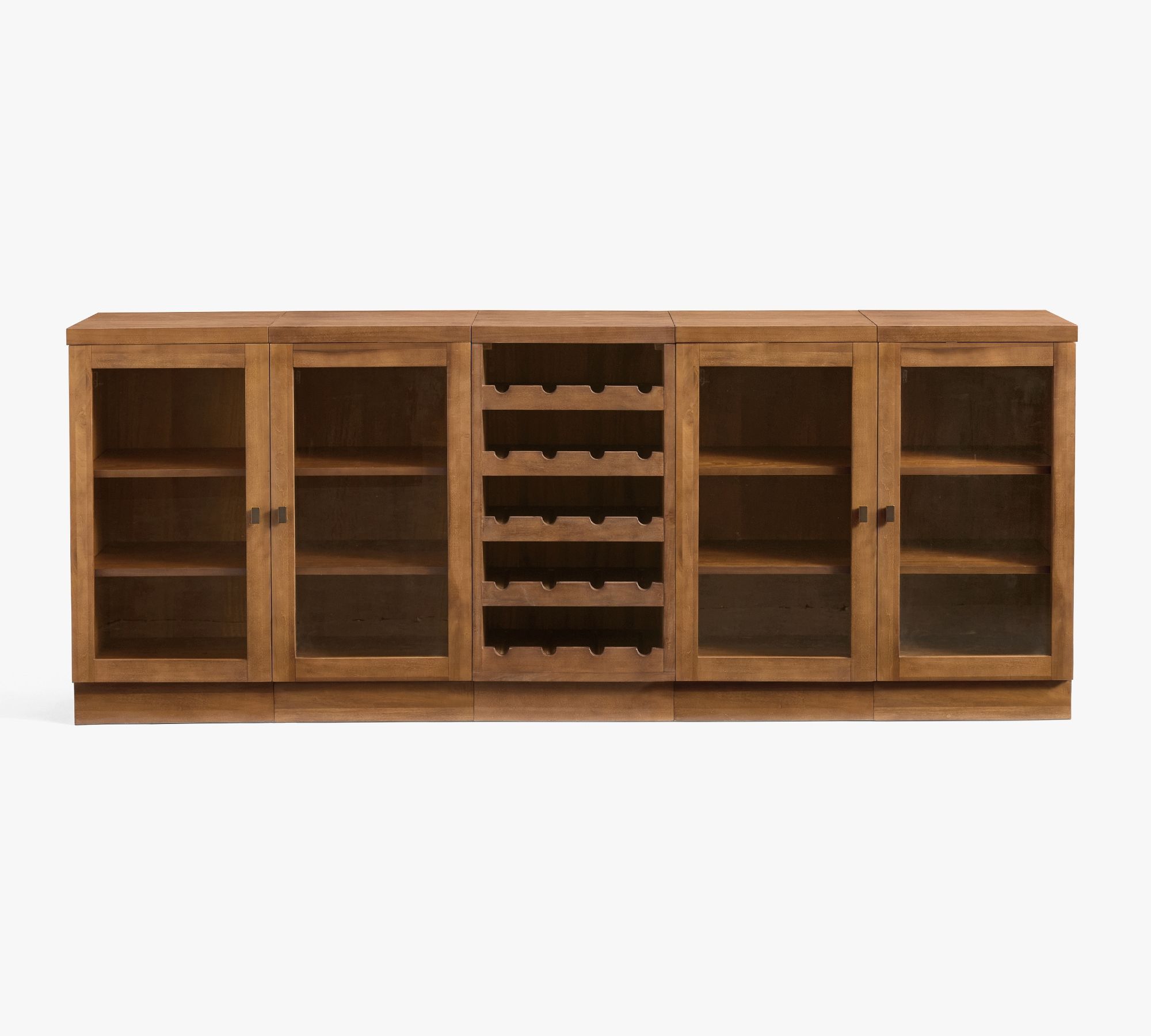 Reed Modular Bar Glass Cabinet with Wine Storage (90")