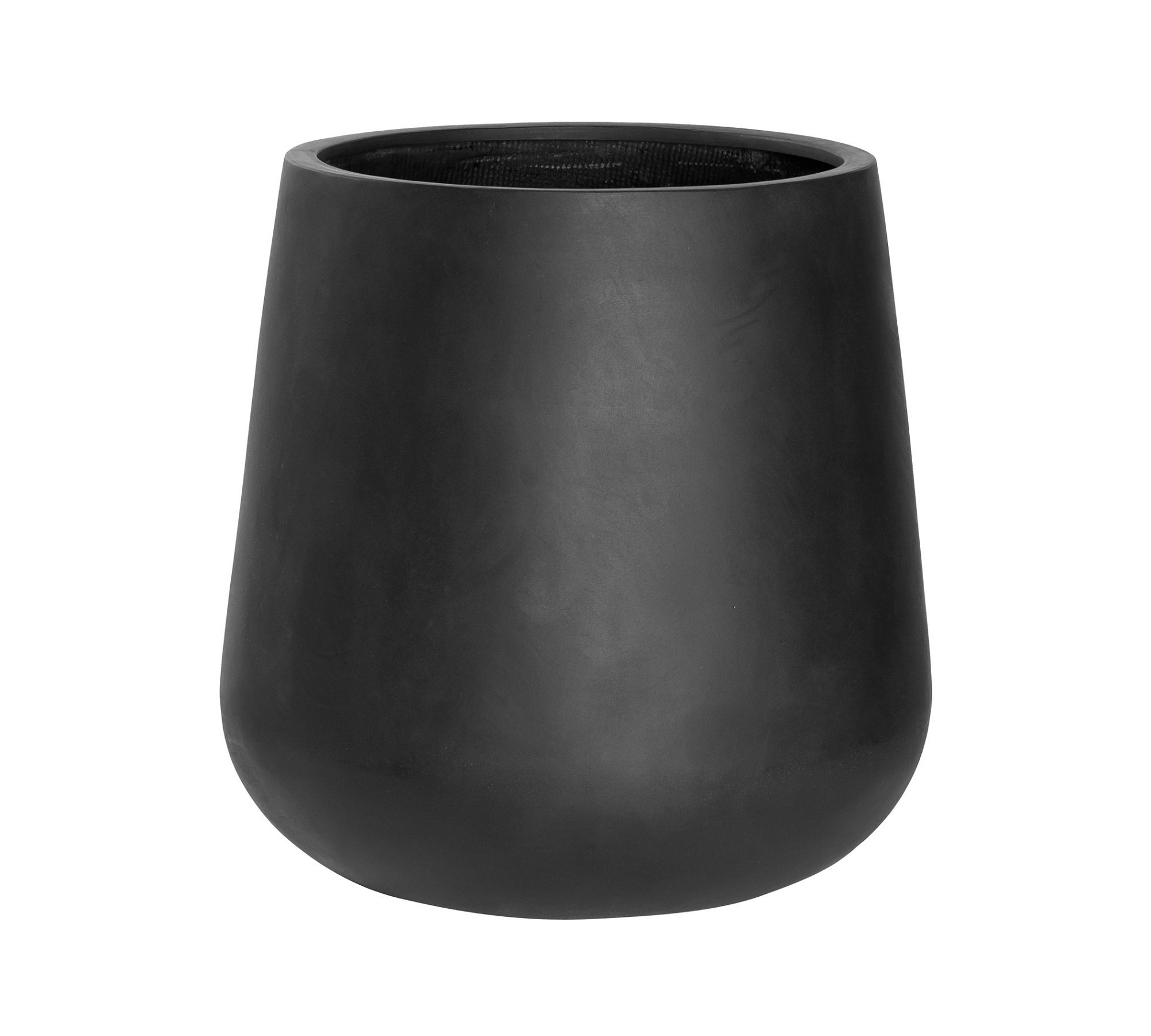 Lightweight Rounded Cylinder Fiberstone Planter