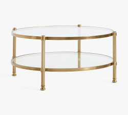 Everson Round Glass Coffee Table (41&quot;)