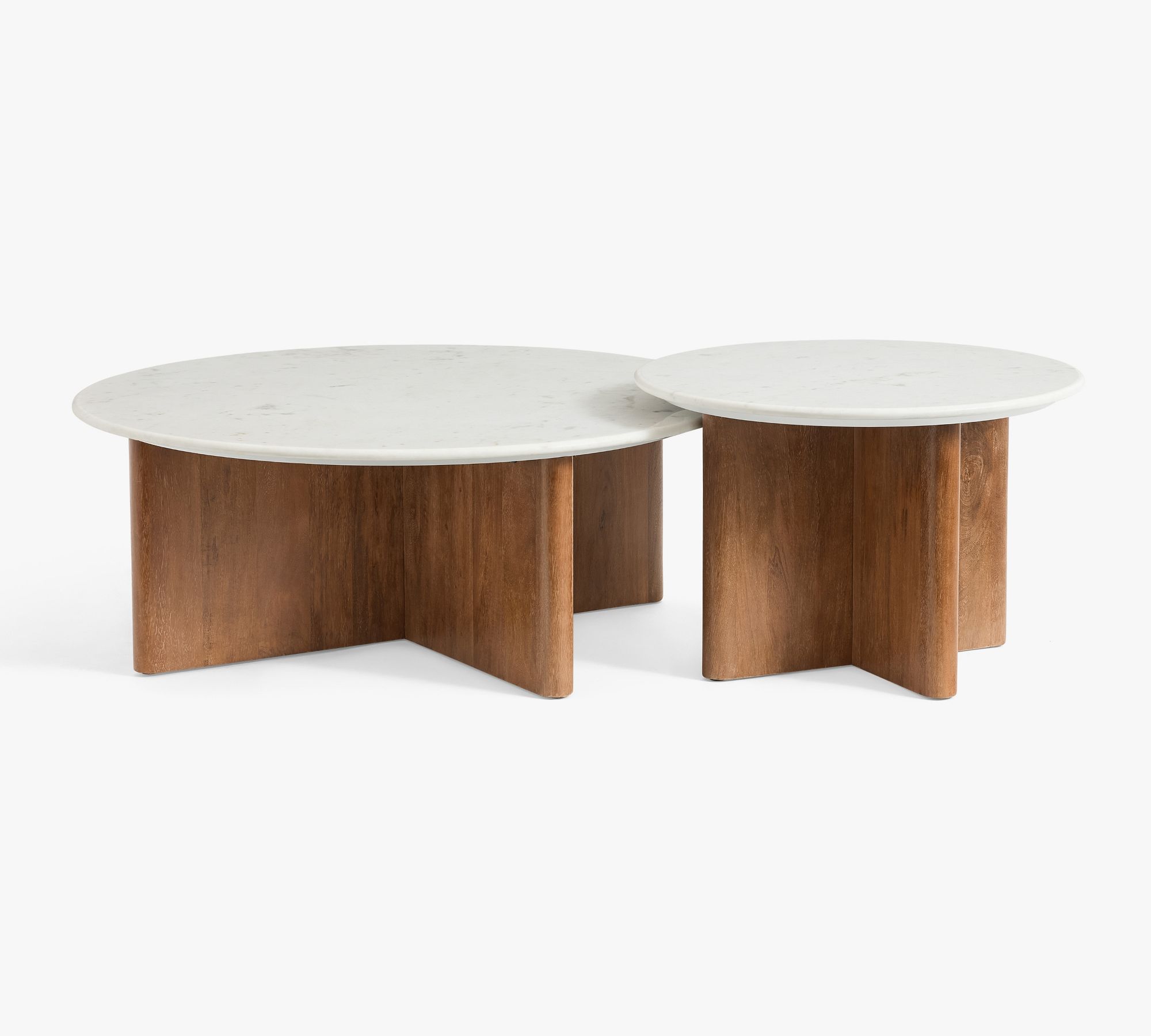 Cayman Round Marble Nesting Coffee Tables