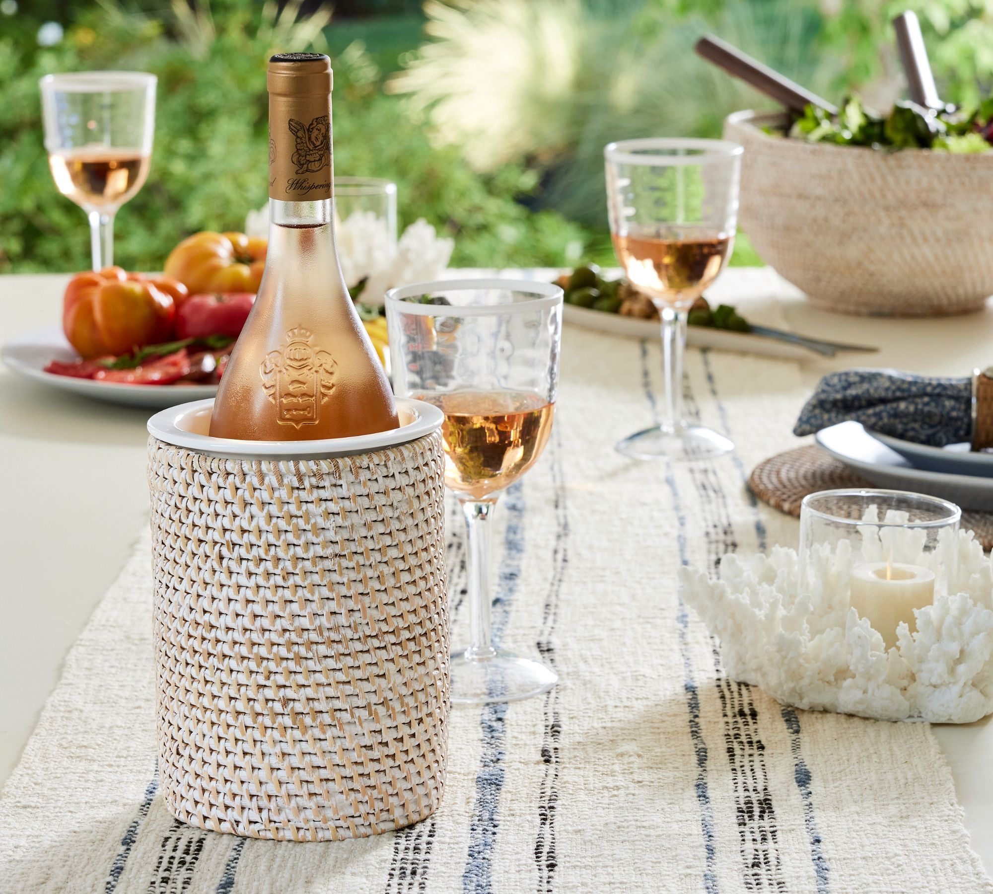 Tava Handwoven Rattan Wine Chiller