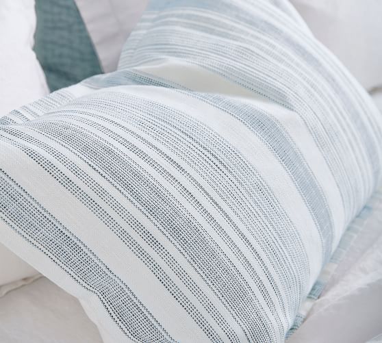 2024 Pottery Barn Linen King/Cal King Striped Duvet Cover and Shams