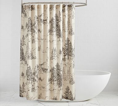 Rustic Forest Shower Curtain | Pottery Barn