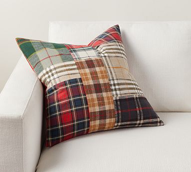 Pottery barn plaid pillow hotsell