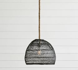 Flora Outdoor All-Weather Wicker Pendant (19&quot;-22&quot;)