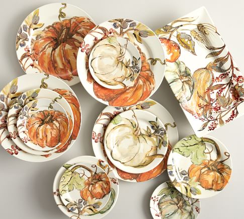 Harvest Pumpkin Dinnerware Collection Pottery Barn