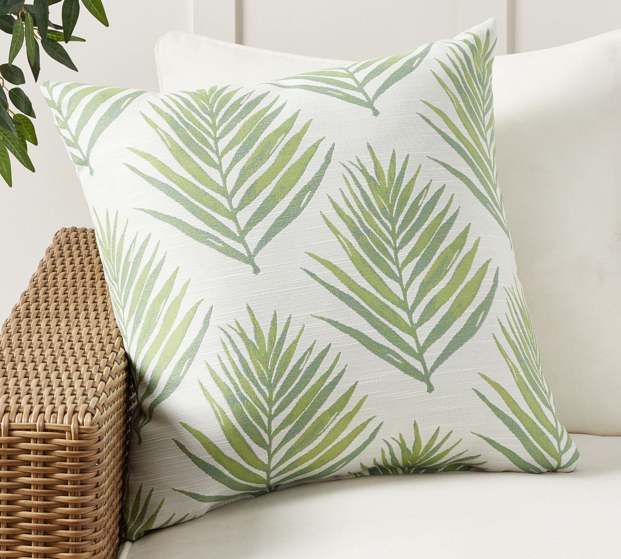 Performance Palm Jacquard Outdoor Pillow