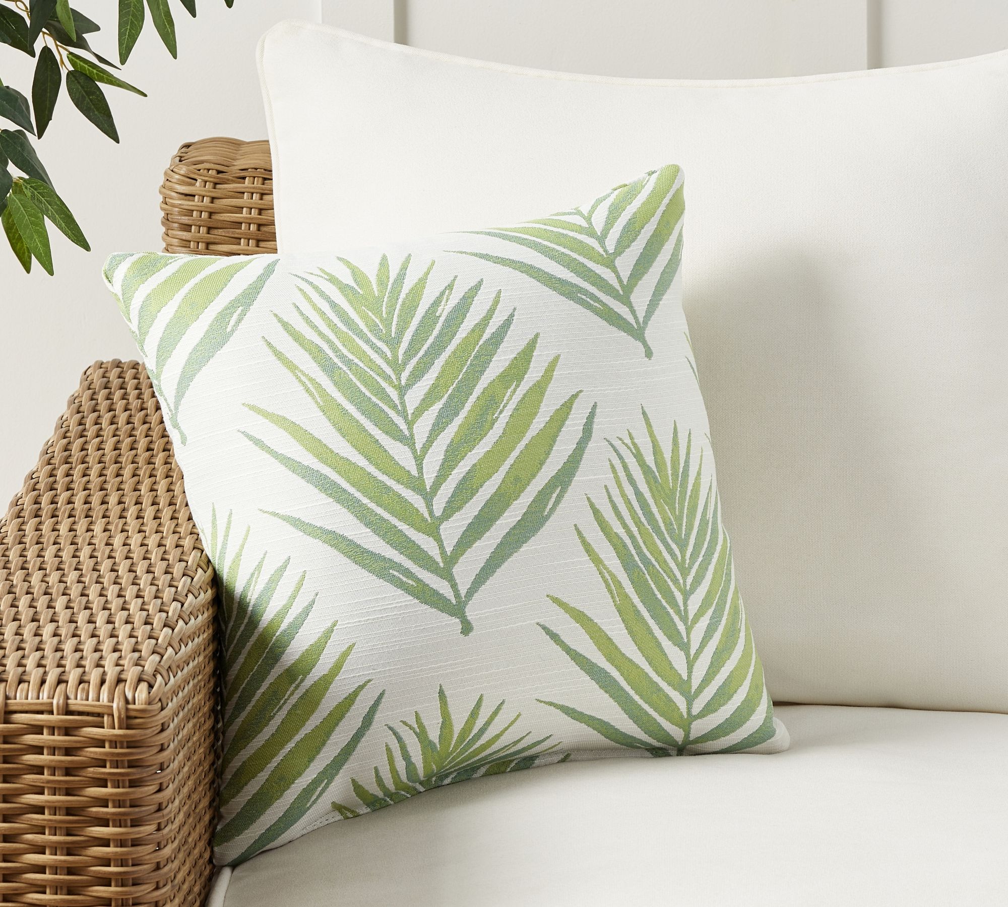 Performance Palm Jacquard Outdoor Pillow