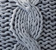 Chambray Hand-Knitted Reversible Acrylic Throw Blanket