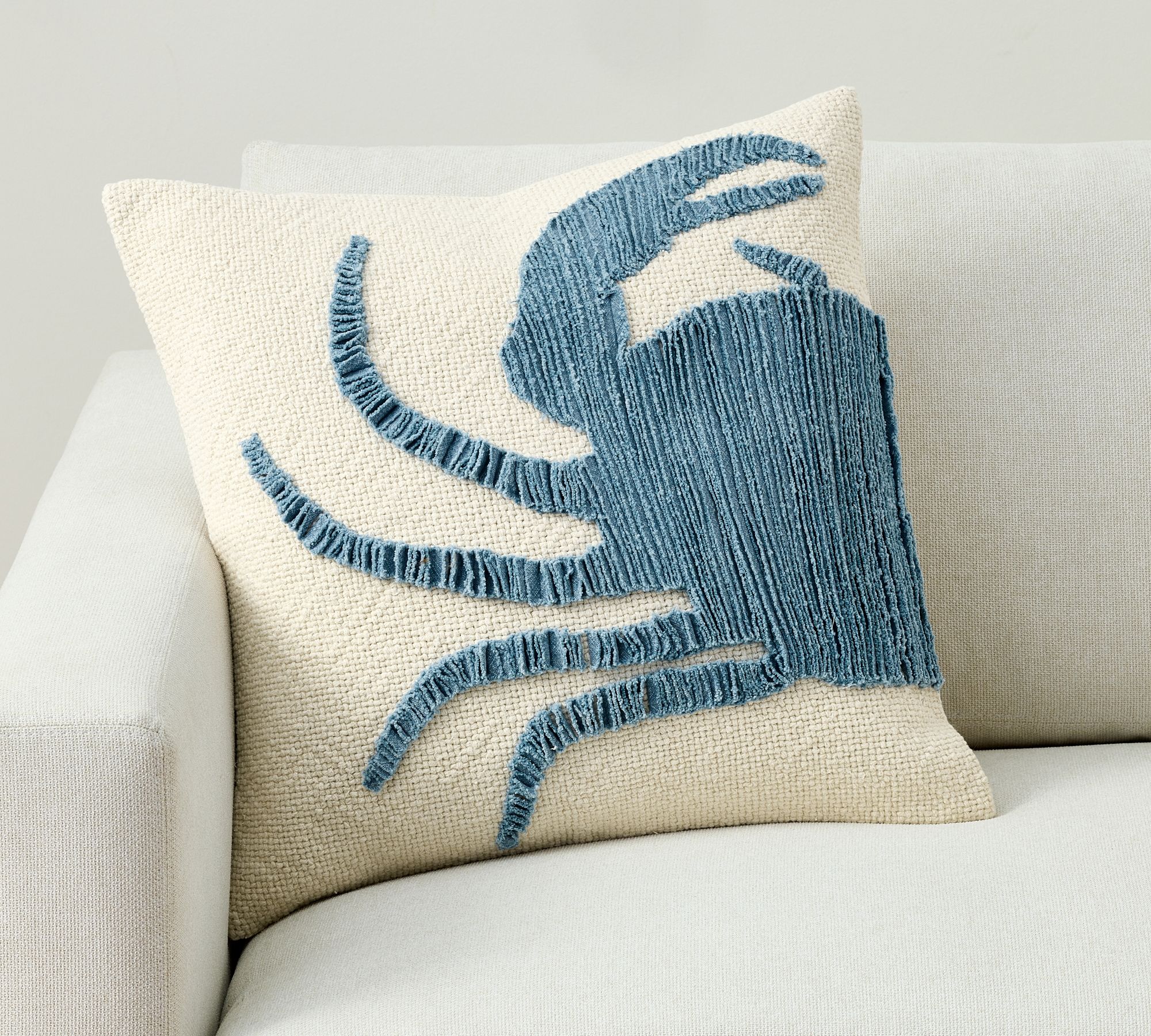 Crab Applique Pillow