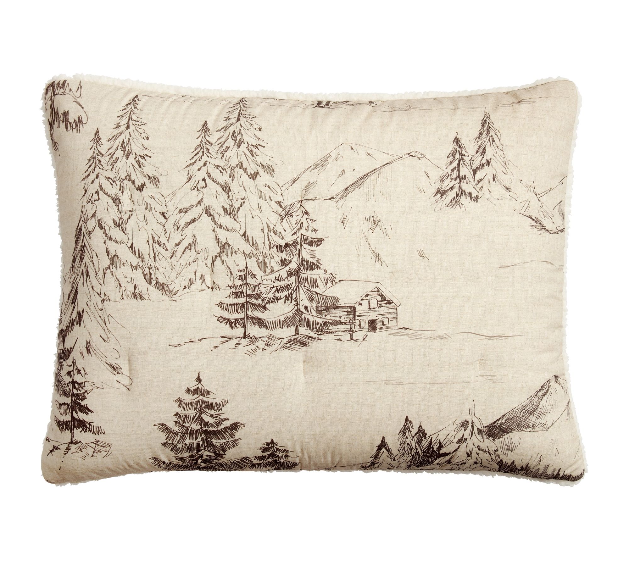 Rustic Forest Sherpa Comforter Sham