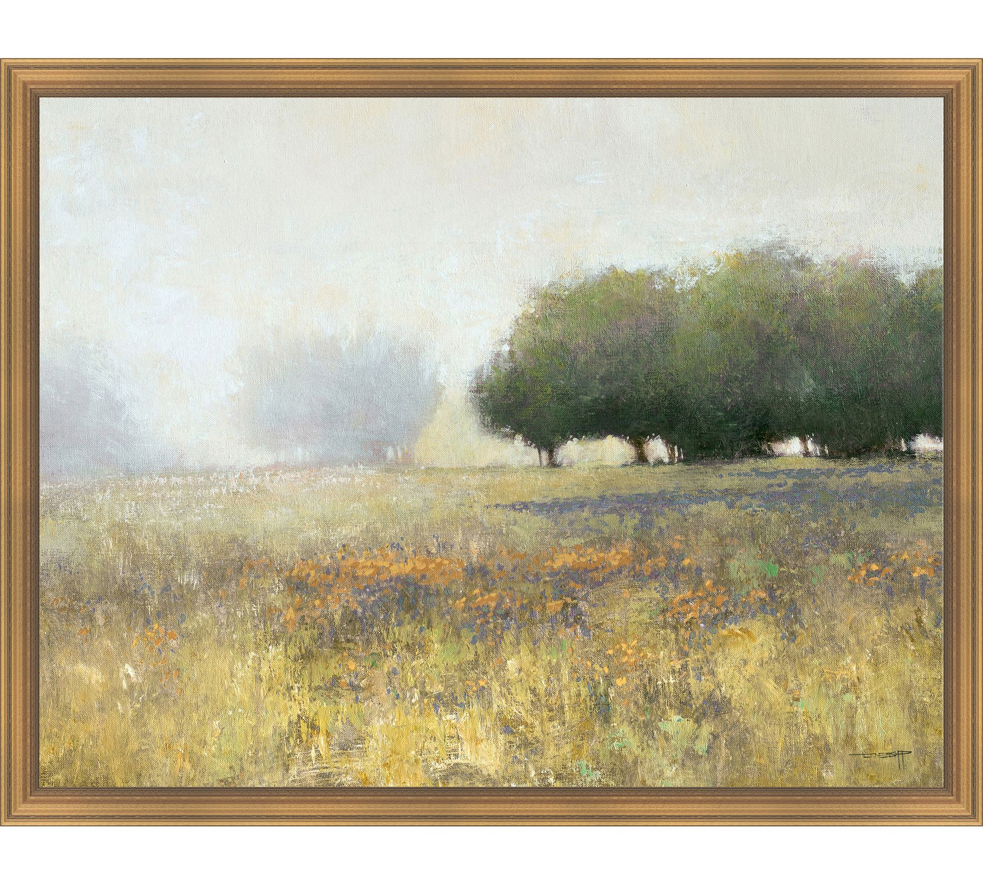 Saturday Fields Framed Canvas