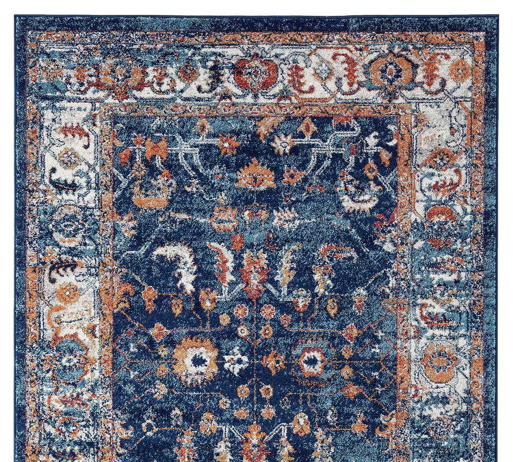 Blue Multi Tiana Synthetic Rug | Patterned Rugs | Pottery Barn