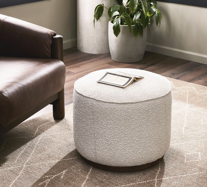 Arroyo Round Ottoman | Pottery Barn
