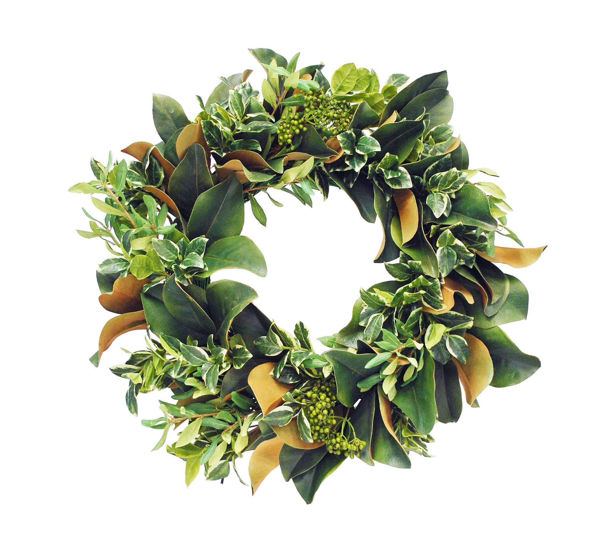 Faux Pittosporum And Magnolia Leaf Wreath