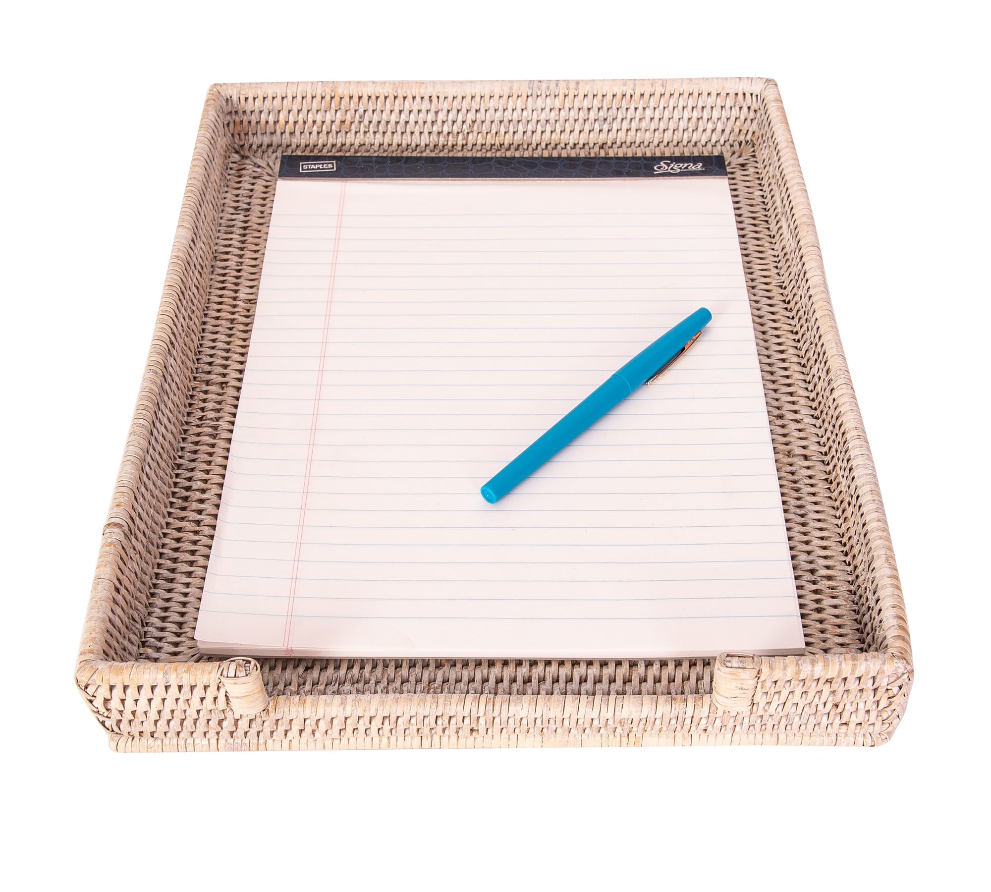 Tava Handwoven Rattan Office Paper Tray